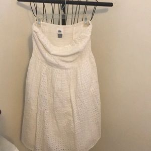 Strapless white only worn once summer dress